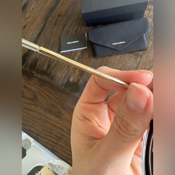 DOLCE & GABBANA DG4340 675/87 Top Black Crystal Gold Cat Eye Sunglasses - Picture 3 of 4